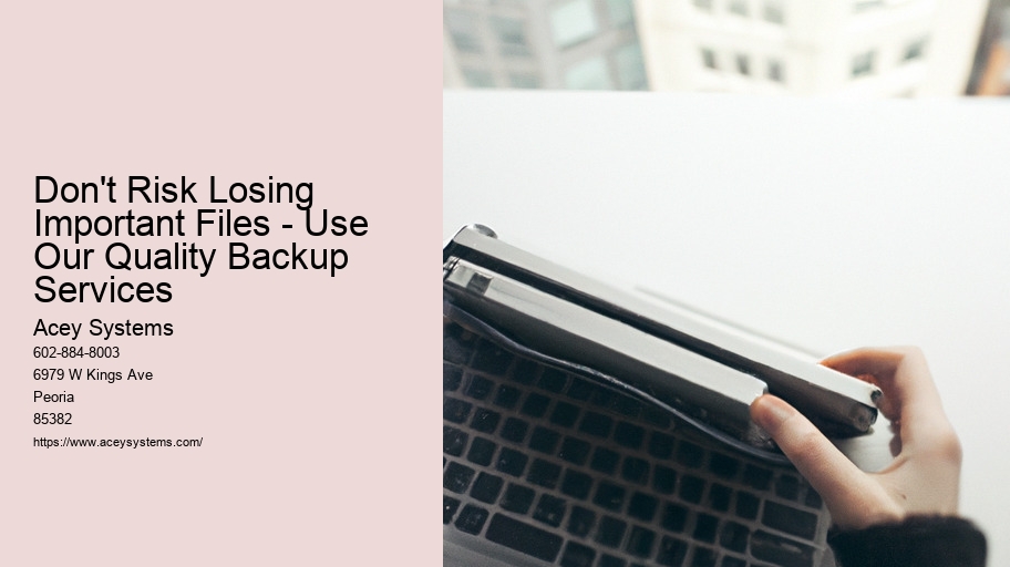Don't Risk Losing Important Files - Use Our Quality Backup Services
